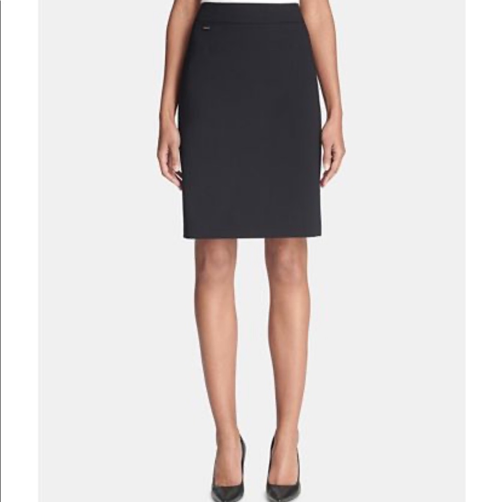 Two Calvin Klein Black Pencil Skirts